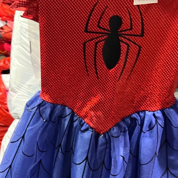 Marvel Spiderman Girl's Halloween Costume Tutu Dress & Mask small 6-6x new - Picture 2 of 3
